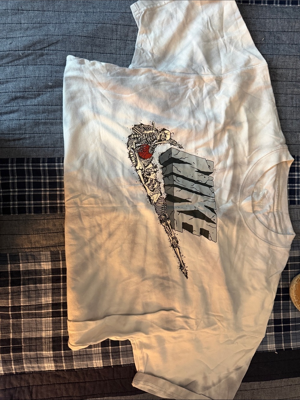 Nike Light Gray Crewneck Tee with Subtle White Swoosh